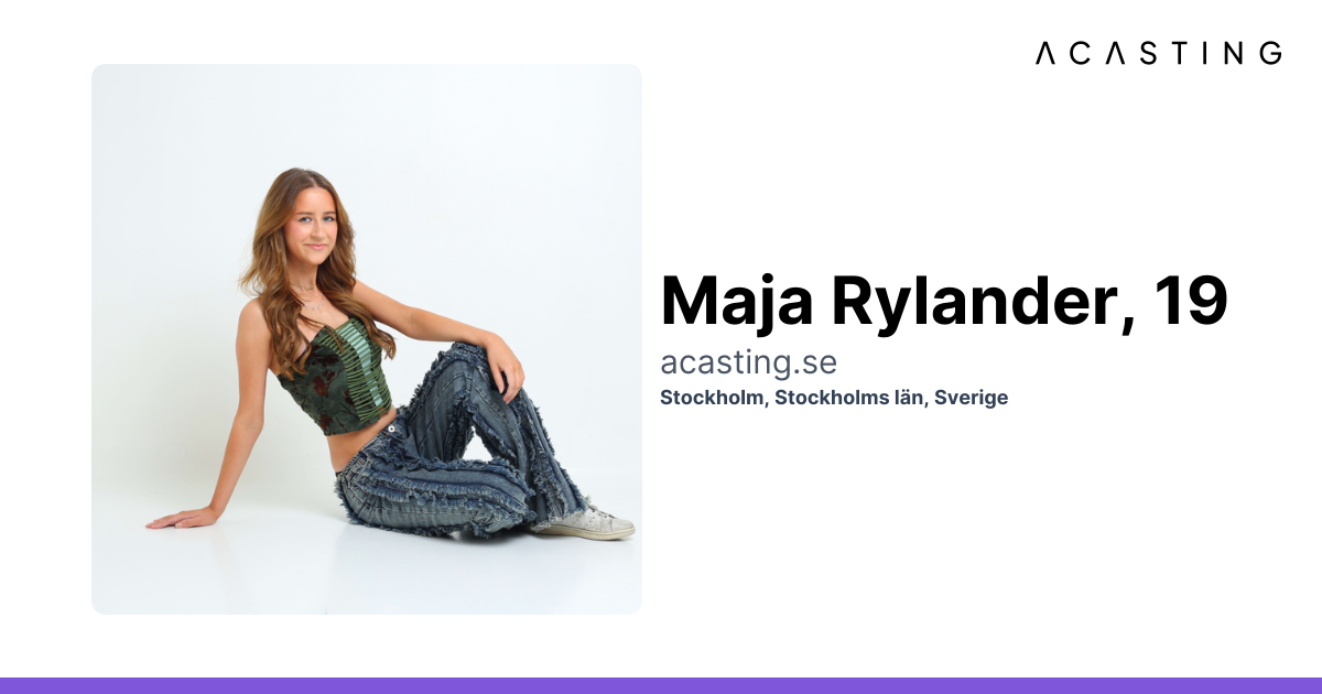 Maja Rylander | Modell | ACASTING
