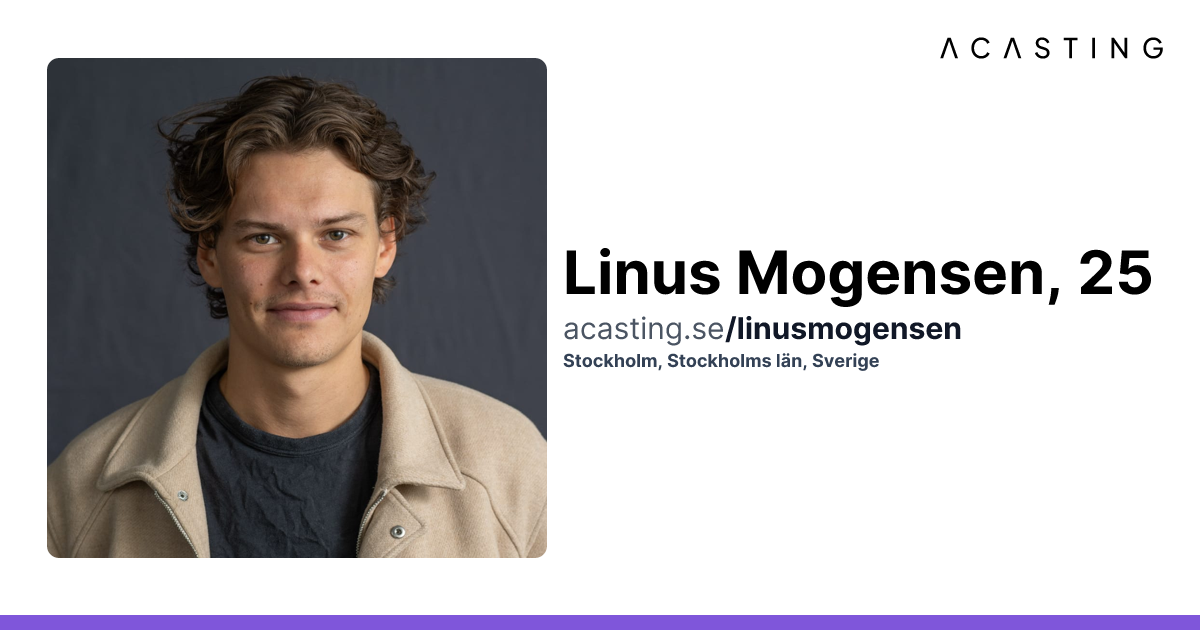 Linus Mogensen | Skådespelare | ACASTING